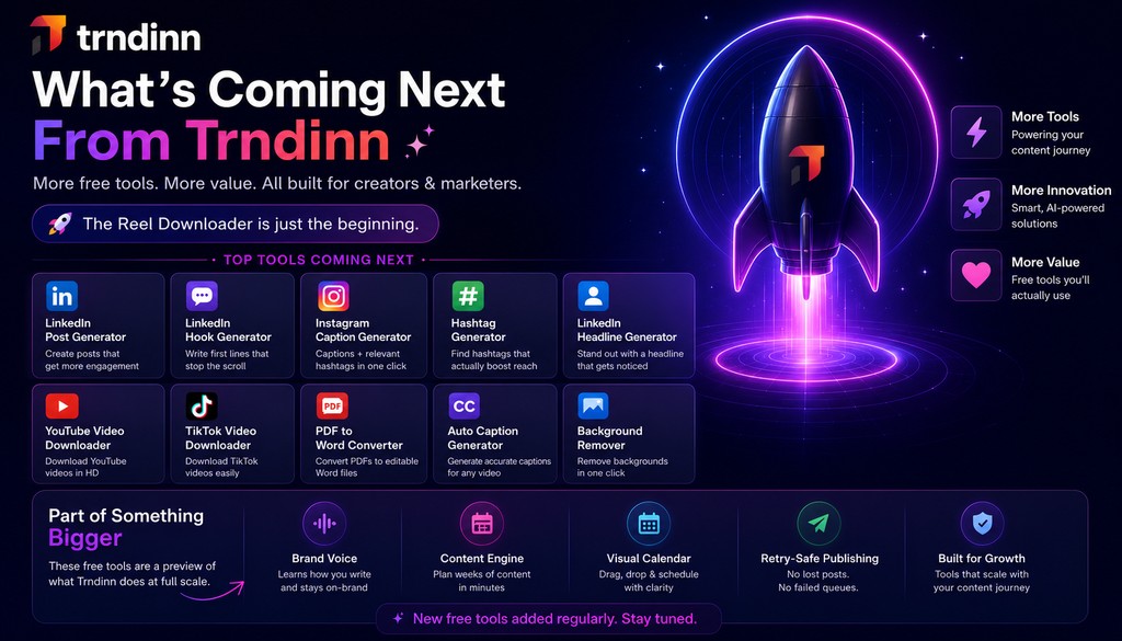Abstract futuristic design representing Trndinn's upcoming features.